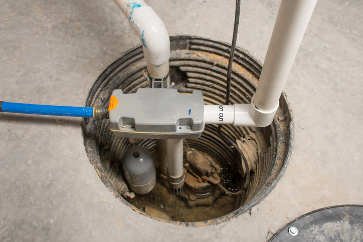 %Focuskw% | Advanced Home Services Sump pump in basement